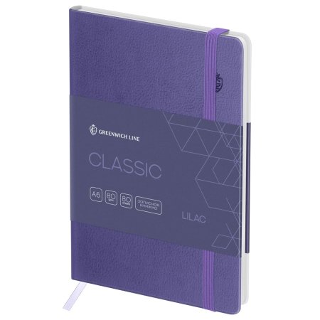 Записная книжка А6 80л. Greenwich Line "Classic. Lilac" ЛАЙТ, кожзам, с резинкой, фактурное тиснение, блок в клетку RE-NA6_50842 Записная книжка А6 80л. Greenwich Line "Classic. Lilac" ЛАЙТ, кожзам, с резинкой, фактурное тиснение, блок в клетку RE-NA6_50842