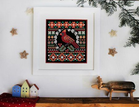 Набор для вышивания PANNA Красный кардинал 16.5 х 17 см SH-7261