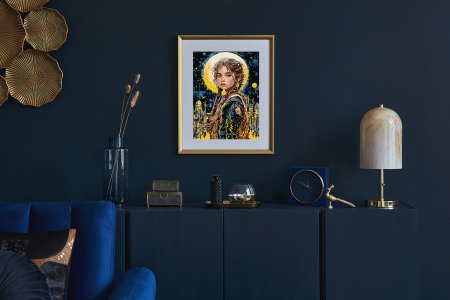 Набор для раскрашивания по номерам (с поталью) ФРЕЯ 50 х 40 см "Юная чародейка" PNB/PLPT-349