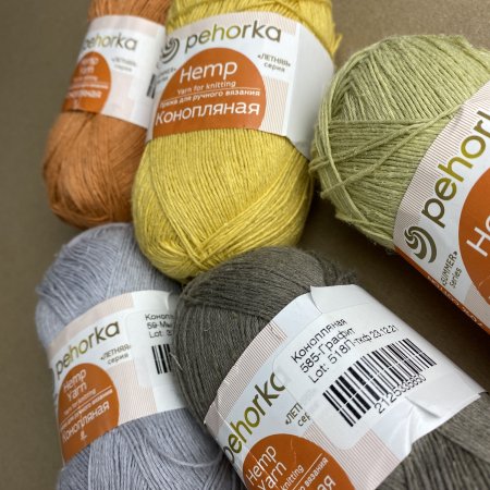 Пряжа Пехорская ПТ "Конопляная" 70% хлопок, 30% конопля 50 г 280 м ± 14 м
