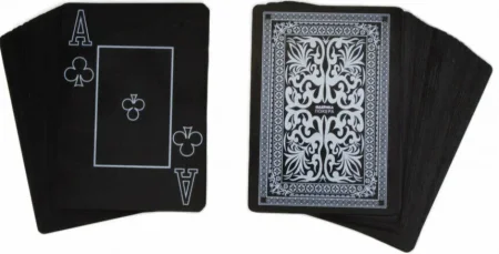 Колода пластиковых карт для покера Фабрика Покера с увеличенным индексом (черная рубашка) MAG002pf