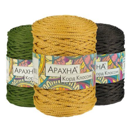 Пряжа ARACHNA Cord Classic 100% полиэфир 200 г ± 10 г 100 м ± 5 м Пряжа ARACHNA Cord Classic 100% полиэфир 200 г ± 10 г 100 м ± 5 м