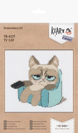 Набор для вышивания KLART "ТВ-кот" 12.5 x 11 см 12-045