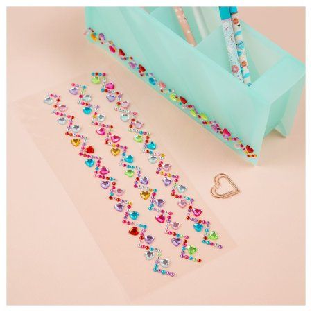 Наклейки акриловые MESHU "Zigzag" 25 x 10 см, стразы, 396 накл, инд. уп., европодвес RE-MS_46771