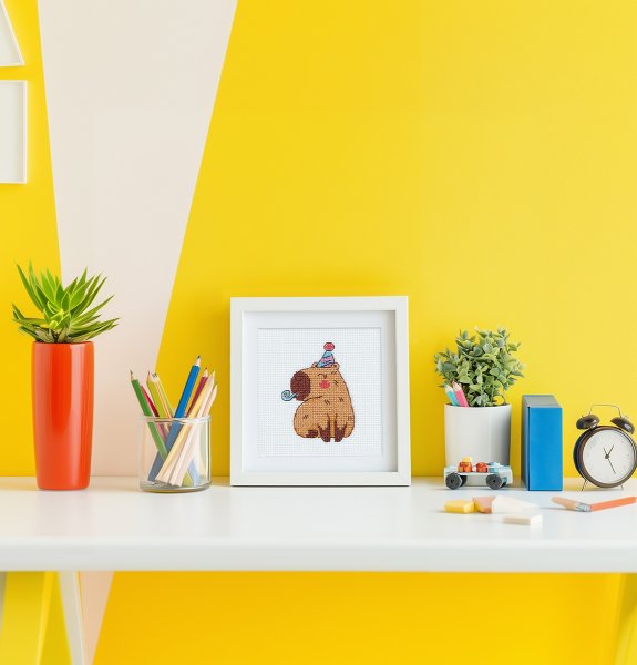 Набор для вышивания KLART "Капибара" 8.5 х 11 см 12-066