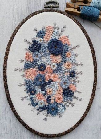 Пяльцы-рамка овал GAMMA пластик 20 х 25 см (8"х 10") под дерево PHO-080