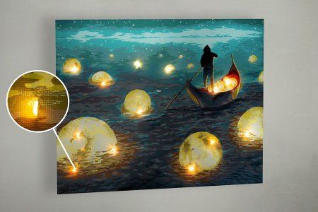 Набор для раскрашивания по номерам (со светодиодами) ФРЕЯ 50 х 40 см "В волшебном сне" PNB/PLDD-180