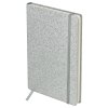 Ежедневник недатированный A6 136л. BG "Glitter. Silver" твердый переплет, диз. картон, на резинке, карман, серебристый RE-DuA6_61222