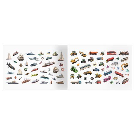 Альбом с наклейками ТРИ СОВЫ "250 наклеек. Транспорт" А5, 250 шт, 6 стр RE-АнА5_10441