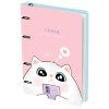 Тетрадь на кольцах 100л. A5 MESHU "Cat book" картон, матовая ламинация, выборочный УФ-лак RE-MS_50666