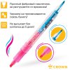 Набор текстовыделителей двухсторонних Crown "Multi Hi-Lighter Twin" 3 шт 6 цв 3/2 мм блистер RE-H2-1000-B/3