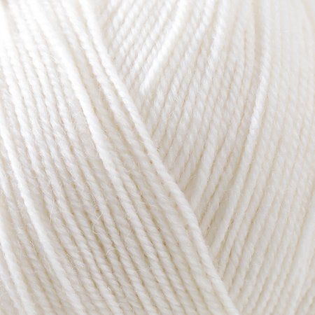 Пряжа Пехорская ПТ "Австралийский меринос" 95% мериносовая шерсть, 5% акрил 1 х 100 г 400 ± 24 м №001 белый PEH-AM-001