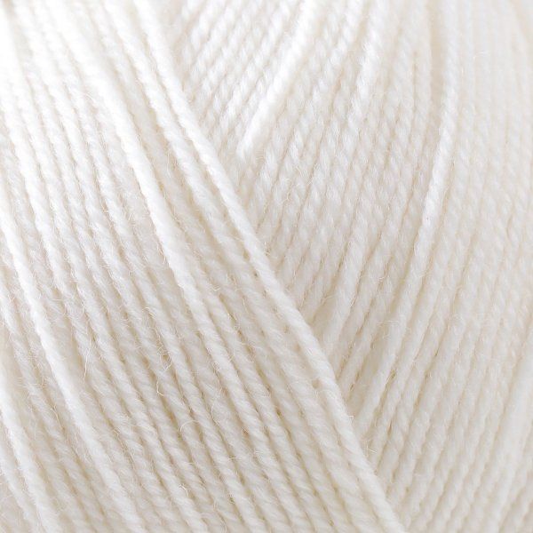 Пряжа Пехорская ПТ "Австралийский меринос" 95% мериносовая шерсть, 5% акрил 1 х 100 г 400 ± 24 м №001 белый PEH-AM-001