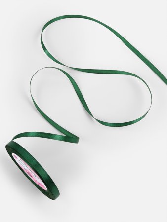 Лента атласная 6 мм x 23 ± 1 м, №128 тёмно-зелёный SIM-1218089