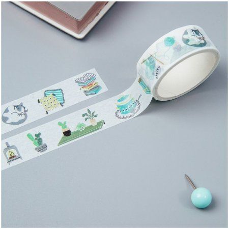 Клейкая лента декоративная MESHU "Cozy" 1.5 см x 3 м RE-MS_36865