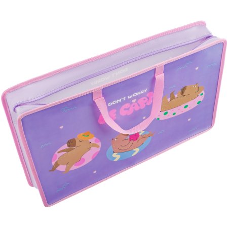 Папка для чертежей и рисунков A3 ArtSpace "Capybara" 85 мм, пластик, на молнии RE-ПР-3-30_61526 Папка для чертежей и рисунков A3 ArtSpace "Capybara" 85 мм, пластик, на молнии RE-ПР-3-30_61526