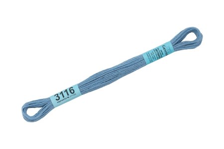Нитки для вышивания GAMMA мулине (3071-3172) 8 м №3116 голубой MG-3116
