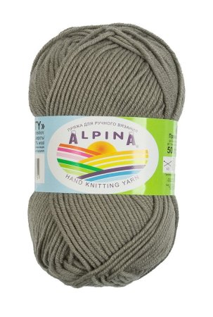 Пряжа ALPINA Misty 70% хлопок, 30% шерсть 1 х 50 г 105 ± 5 м №15 серый ALP-MIS-15