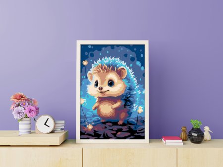 Набор для раскрашивания по номерам (холст на подрамнике) ФРЕЯ 30 х 20 см "Милый ежик" PNB/PS-296