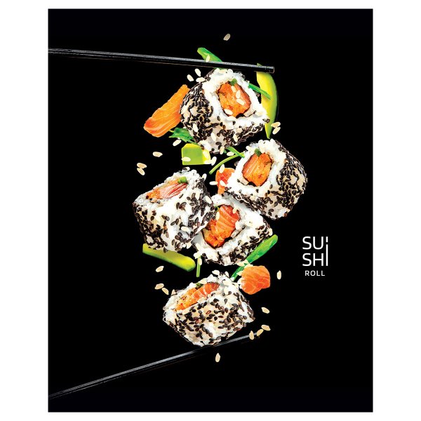 Тетрадь 48л. A5 клетка BG "Sushi roll" выб.лак RE-Т5ск48_вл_12711