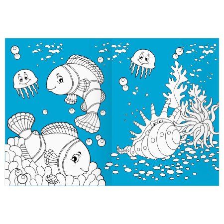 Раскраска с цв. фоном А4 ТРИ СОВЫ "Морские животные" 16 стр. RE-PцА4_57752 Раскраска с цв. фоном А4 ТРИ СОВЫ "Морские животные" 16 стр. RE-PцА4_57752
