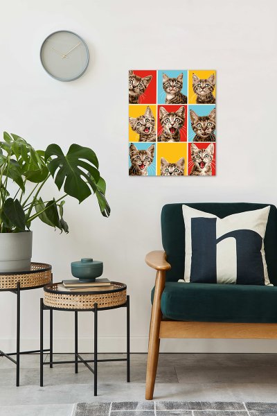 Набор для раскрашивания по номерам (холст на подрамнике) ФРЕЯ 50 х 40 см "Эмоции котиков" PNB/PL-320