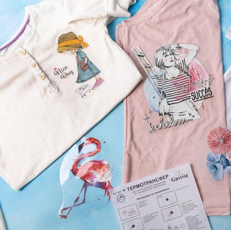 Термотрансфер GAMMA №02 1 шт 12 x 18 см "Фламинго" M-214