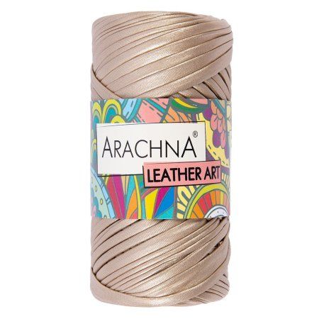 Пряжа ARACHNA Leather Art 100% полиэстер 1 x 160 ± 10 г 50 м №02 бежевый ARA-LA-02