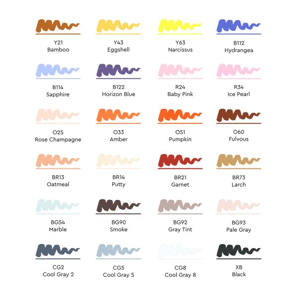 Набор маркеров SKETCHMARKER Brush Step 2 24 шт для начинающих + сумка органайзер MPSMB-24STEP2