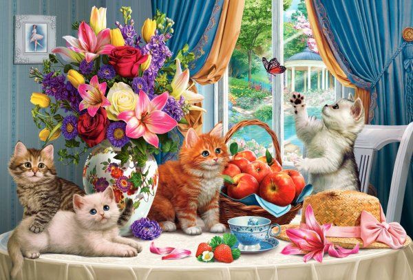 Стерео-пазл Prime 3D "Котята и букет" 48 деталей, 4+ JZL-12016