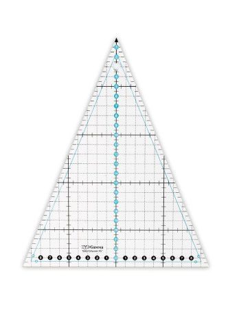 Линейка для пэчворка "треугольник 45°" GAMMA пластик 24 см х 20 см в пакете QRL-08