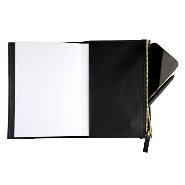 Блокнот-клатч для записей Стихия 80 г/м2, 14.2 x 20.5 см, 80 л, мягкая обложка, черный NP-ST04040