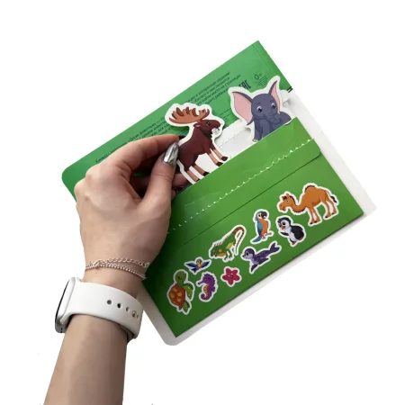 Книга: Книга с липучками. Дикие животные ROS-62389 Книга: Книга с липучками. Дикие животные ROS-62389