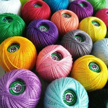 Пряжа GAMMA Ирис 100% хлопок 10 г 82 м