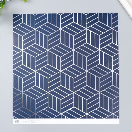 Бумага для скрапбукинга двусторонняя 5 л 30.5 x 32 см 180 г/м2 "Мехенди и геометрия серебро" SIM-7986341