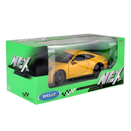 Машинка WELLY 1:24 Porsche 911 Carrera S4, желтый IT-24099W