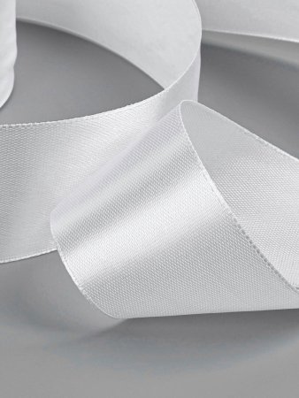 Лента атласная 40 мм x 23 ± 1 м, №01 белый SIM-1961201