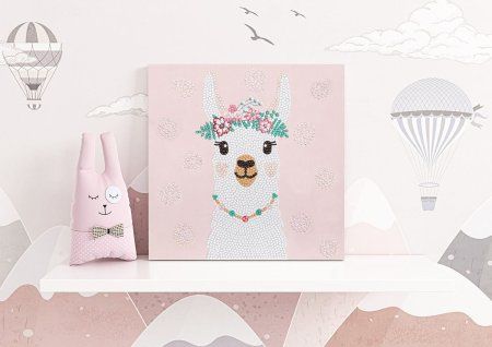 Кристальная (алмазная) мозаика ФРЕЯ постер "Лама" 20 х 20 см ALBP-269