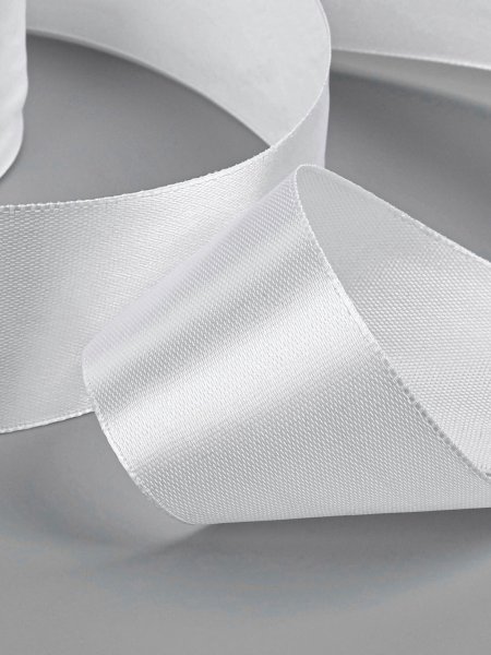 Лента атласная 40 мм x 23 ± 1 м, №01 белый SIM-1961201