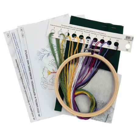 Набор для вышивания PANNA Живая картина. Шмель и чертополох 13 х 13 см JK-2233