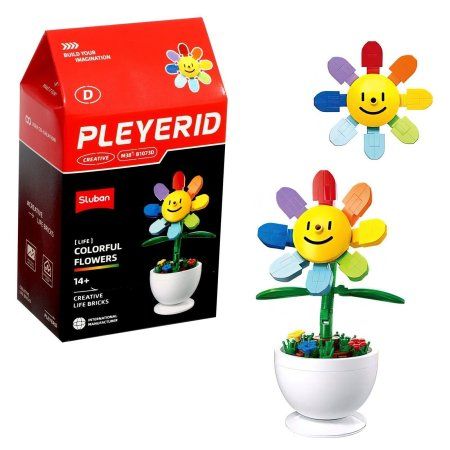 Конструктор "Цветы в горшочке" 6 видов МИКС SIM-9619177