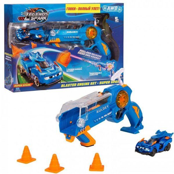 Легенды Спарка. Игровой набор супербластер+машина Спарк. ТМ Legends of Spark ROS-38798