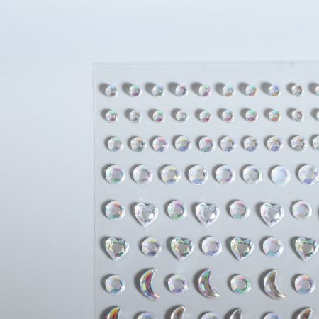 Стразы самоклеящиеся для декора 128 шт серебро SIM-10320783