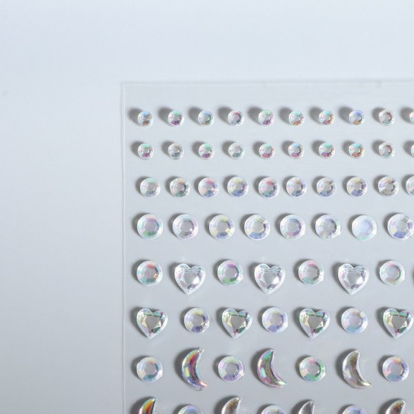 Стразы самоклеящиеся для декора 128 шт серебро SIM-10320783