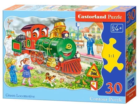 Пазл Castorland 30 Зеленый локомотив B-03433