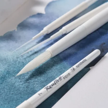 Кисть Roubloff Aqua White liner синтетика белая лайнер обойма soft-touch ручка короткая белая №1 MPAqSw4-01-05wT