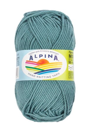 Пряжа ALPINA Misty 70% хлопок, 30% шерсть 1 х 50 г 105 ± 5 м №20 гр.серо-голубой ALP-MIS-20