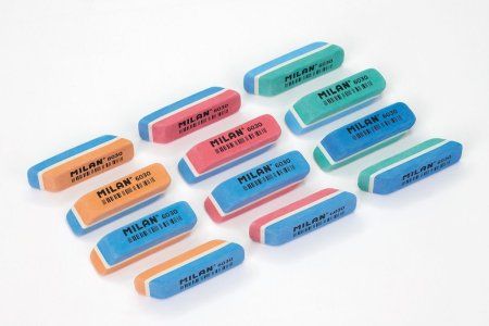 Ластик скошенный MILAN "6030" 56 x 15 x 12 мм, пластик, ассорти ML-CPM6030