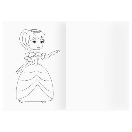 Раскраска А4 ТРИ СОВЫ "Милые принцессы" 8 стр. RE-РА4_56242