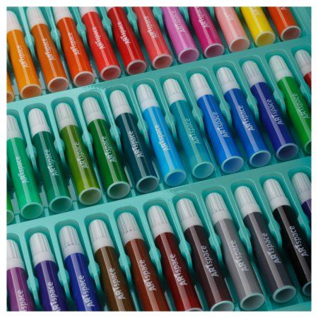 Набор для рисования ArtSpace 122 предмета: 42 фломастера, 31 цв. карандаш, точилка, 24 пастели, 24 восковых мелка RE-DS_55533 Набор для рисования ArtSpace 122 предмета: 42 фломастера, 31 цв. карандаш, точилка, 24 пастели, 24 восковых мелка RE-DS_55533